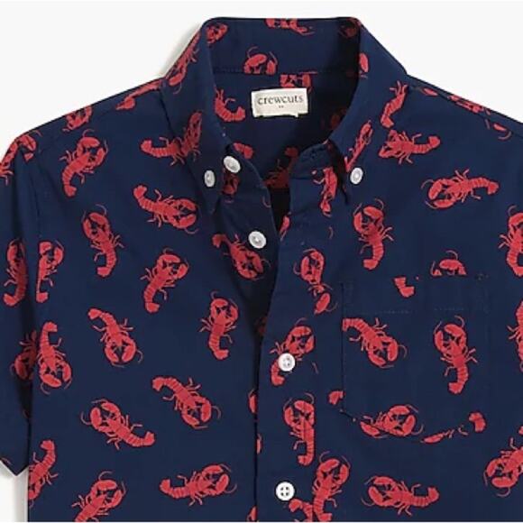 Crewcuts Boys' lobster graphic button up - Picture 2 of 7